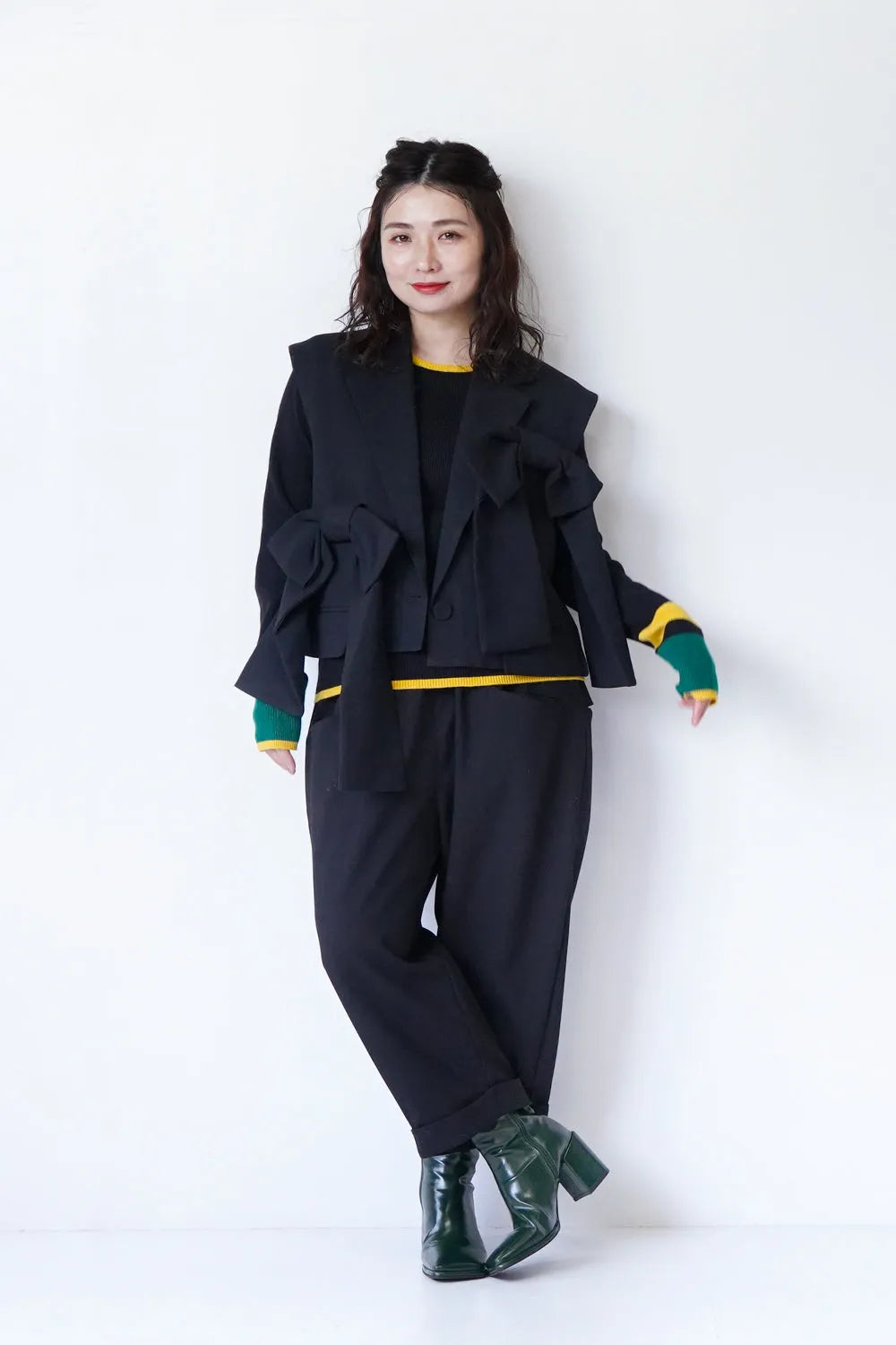 【LILA n’ citta】ヨークポケットストレッチパンツ