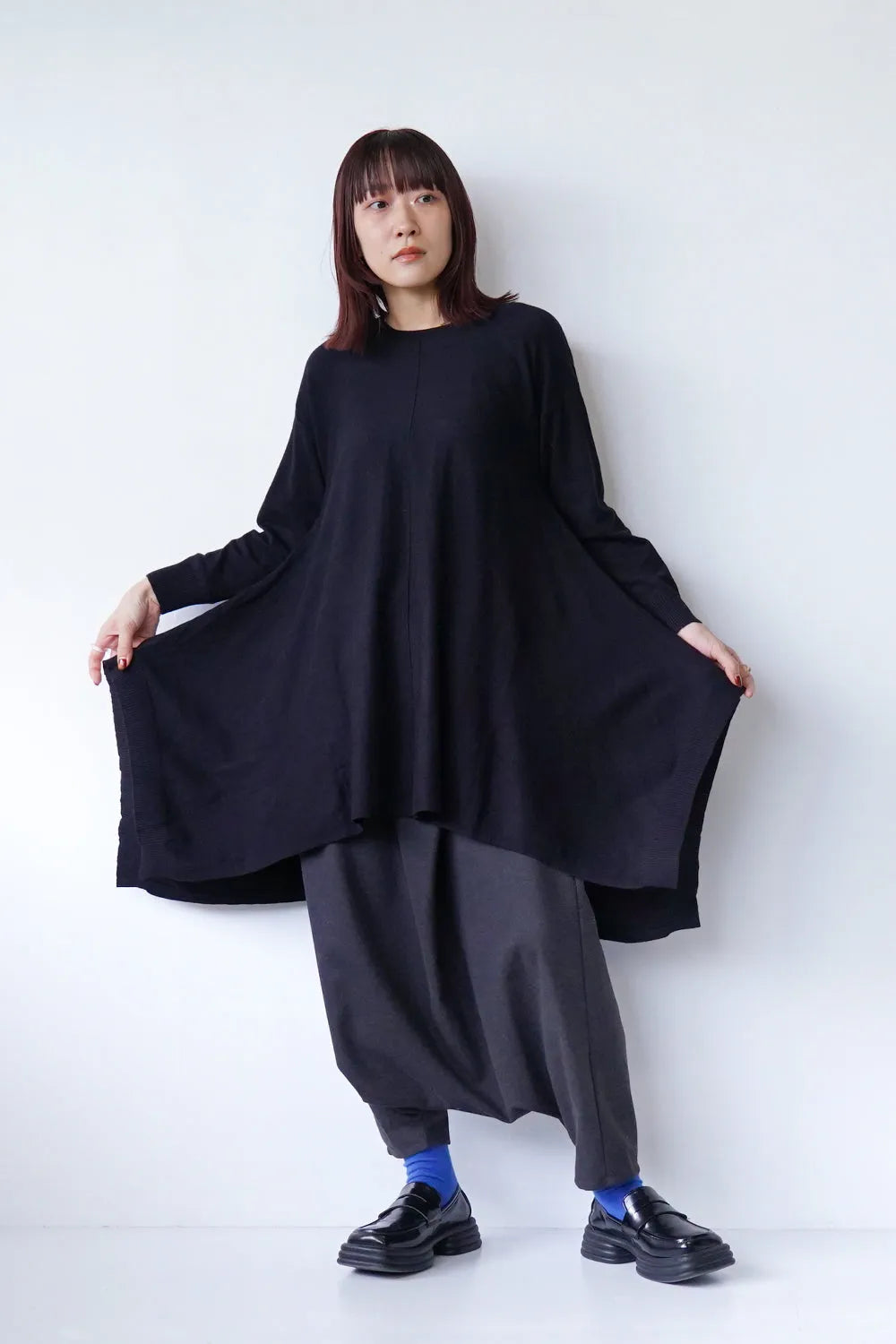 センターラインチュニックニット