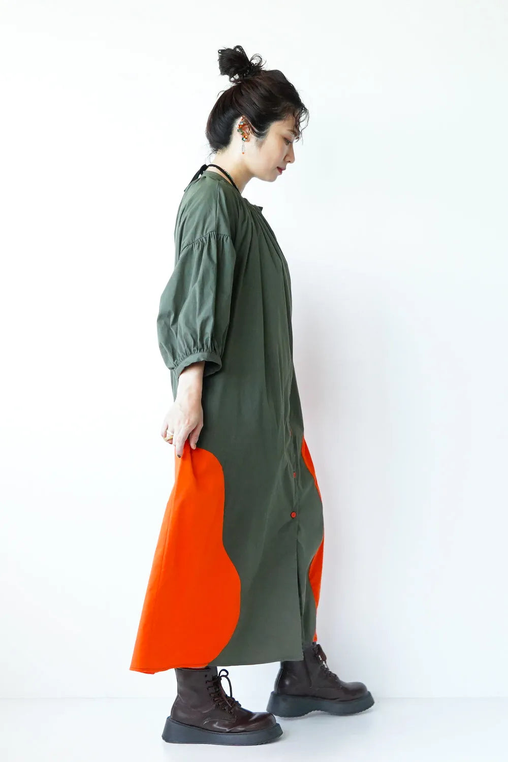 【LILA n' citta】配色ワンピース