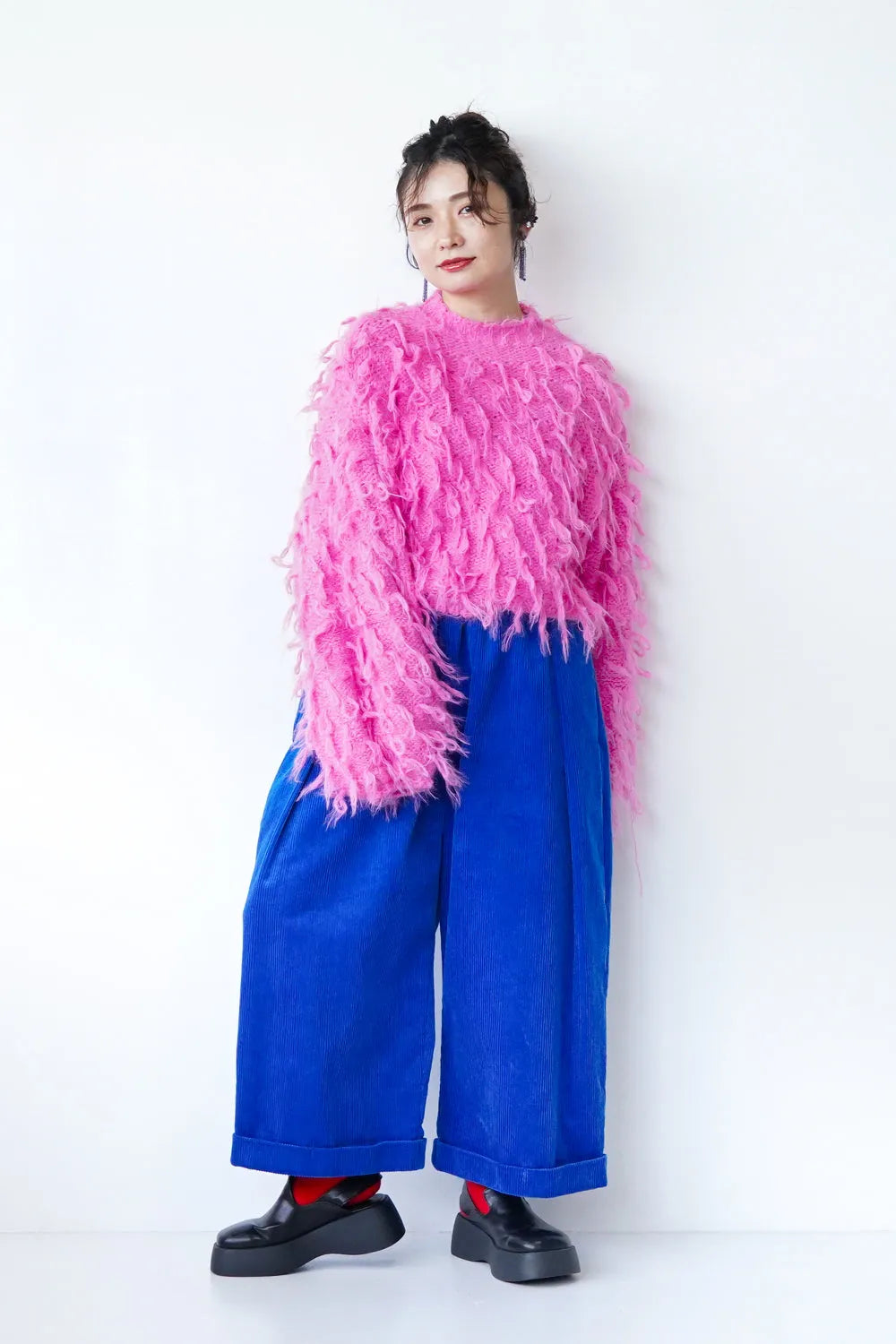 もけもけループハイネックニット