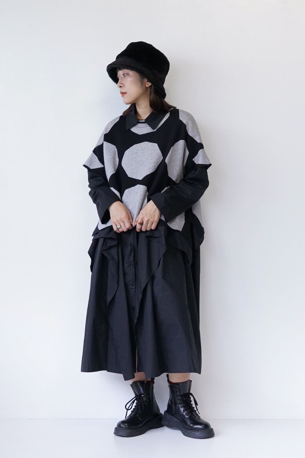 フリルレイヤードシャツワンピース – LILA & CITTA ONLINE SHOP