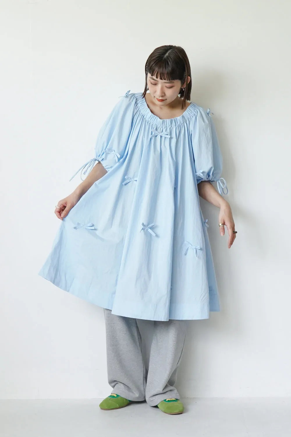 ランダムりぼん ギャザーチュニックワンピース