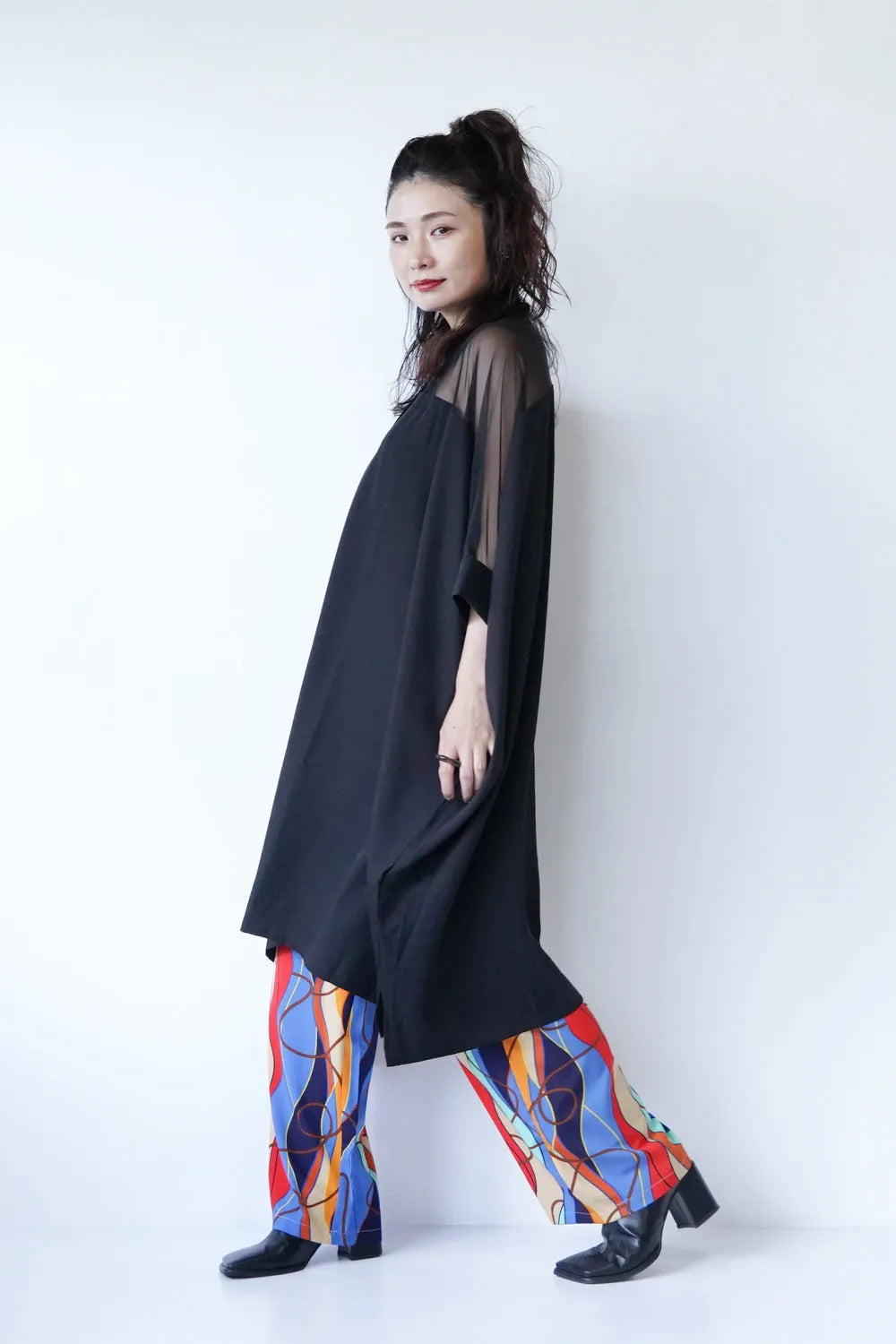 ヨークシアー切替ドルマンチュニックワンピース