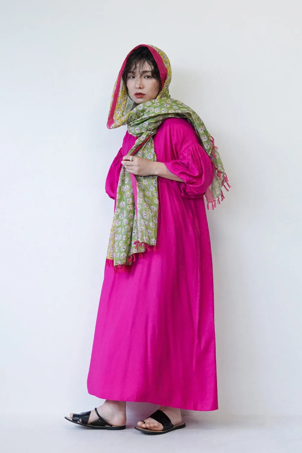 エスニック柄大判ストール