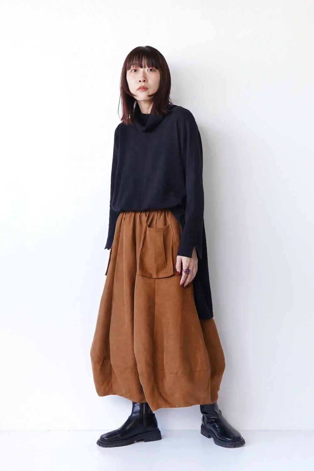 タートルチュニックニット