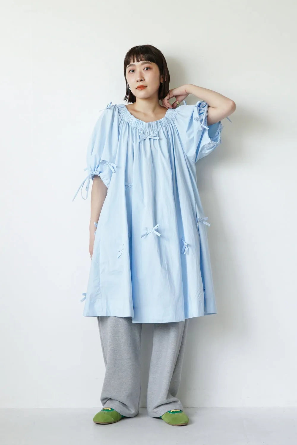 ランダムりぼん ギャザーチュニックワンピース