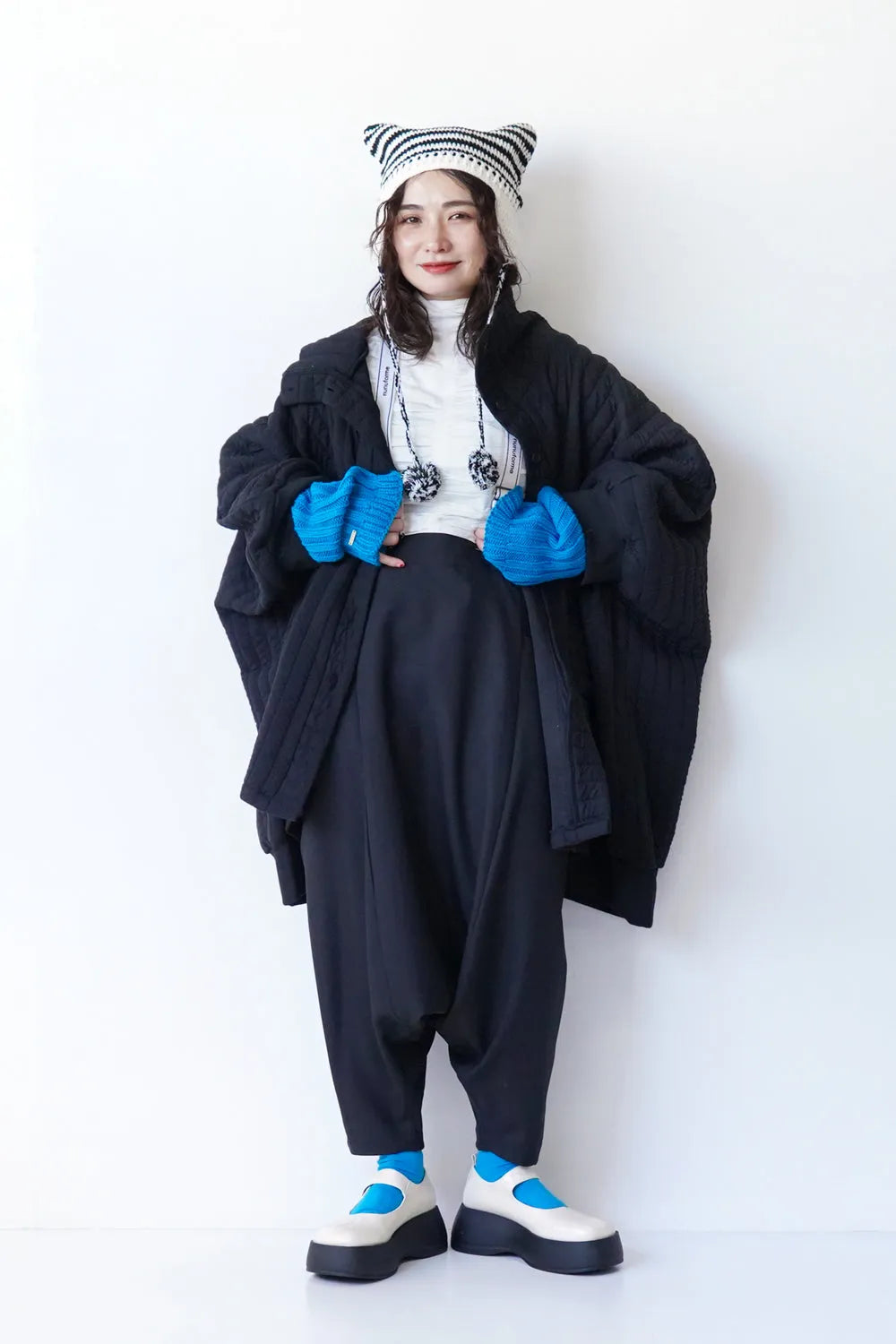 ハイネックドルマンビッグコート