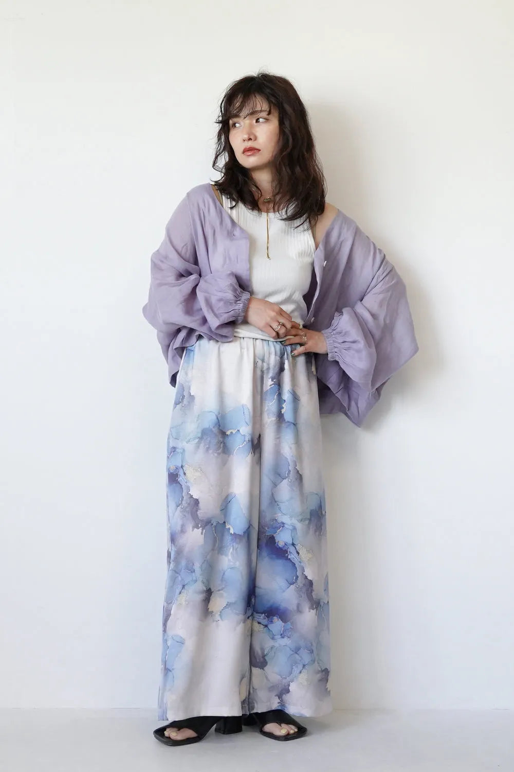 ドルマンリネンショートカーデ