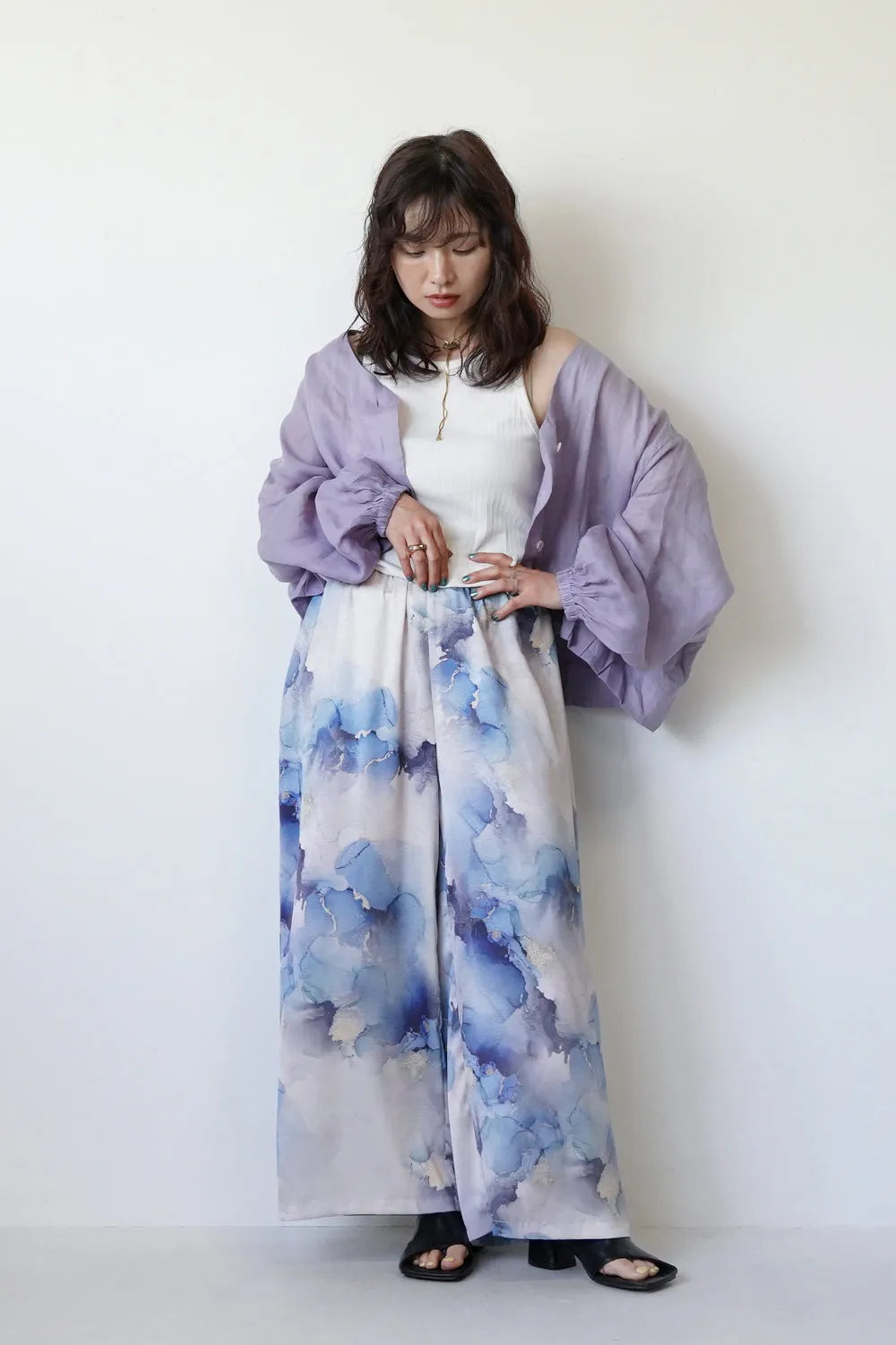 ドルマンリネンショートカーデ