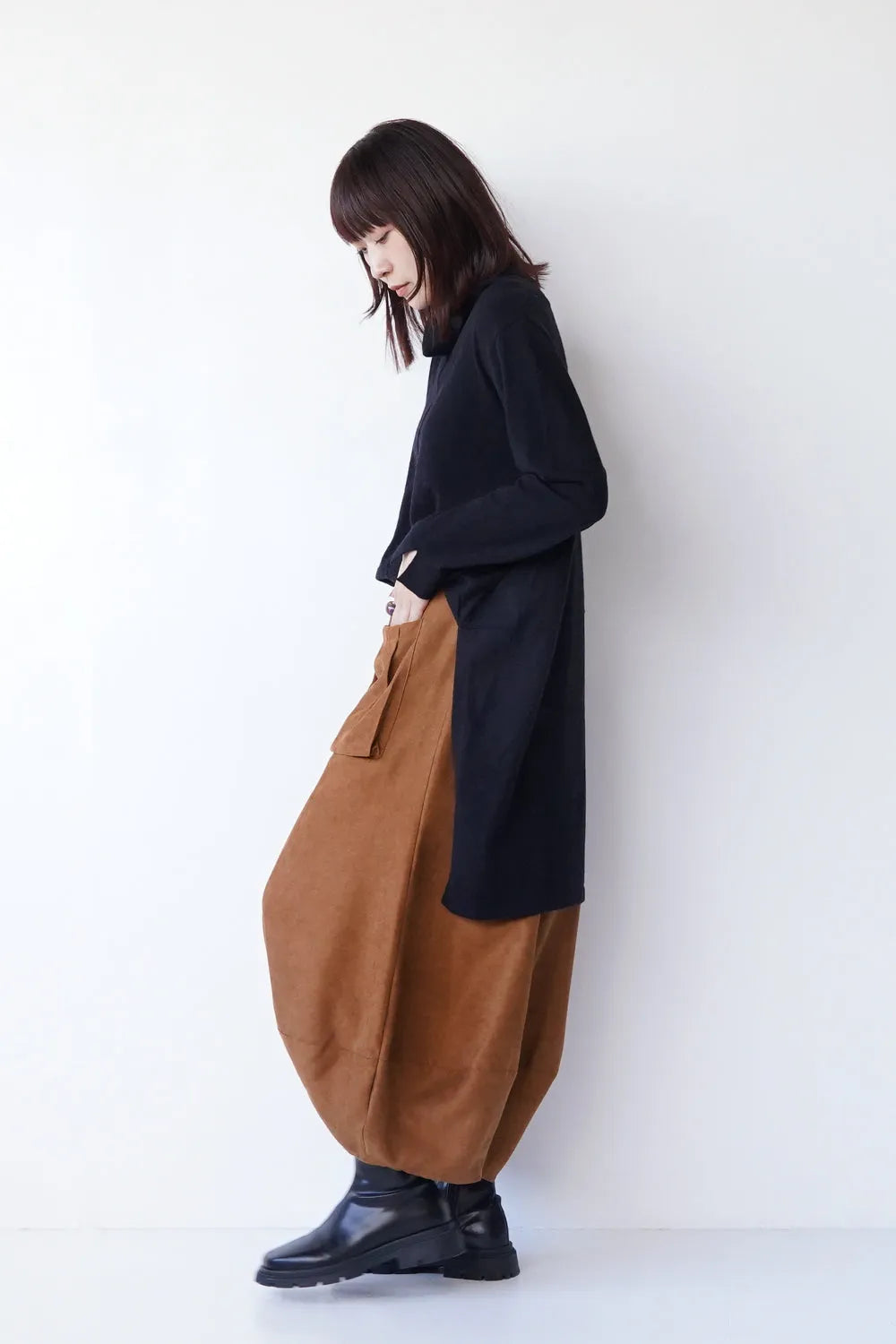 タートルチュニックニット