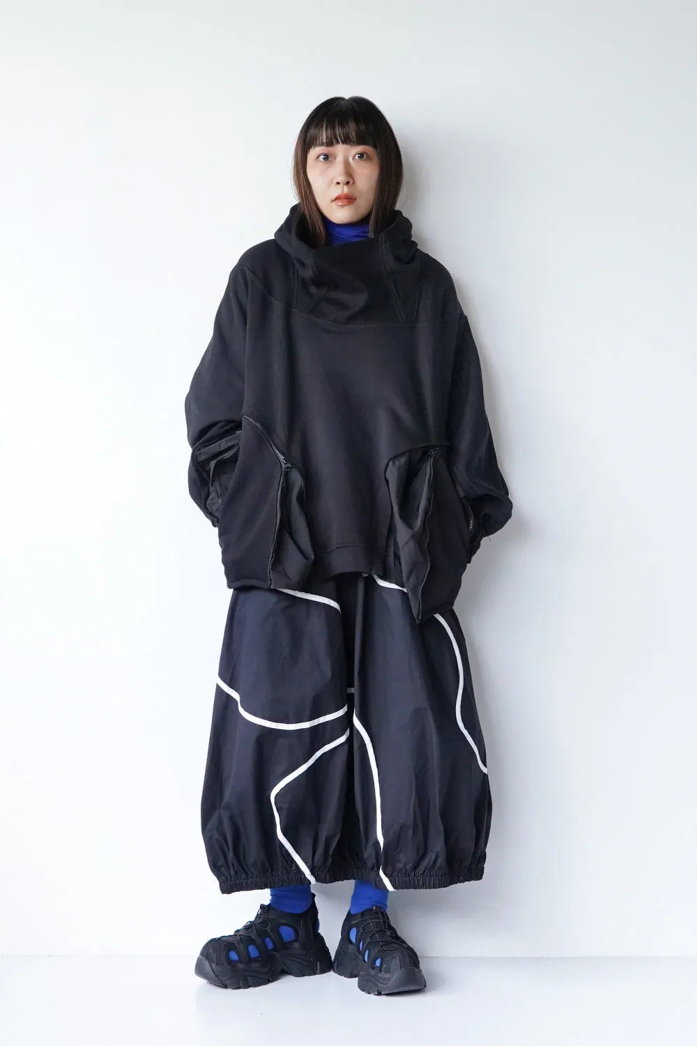 アレンジジップ変形パーカ