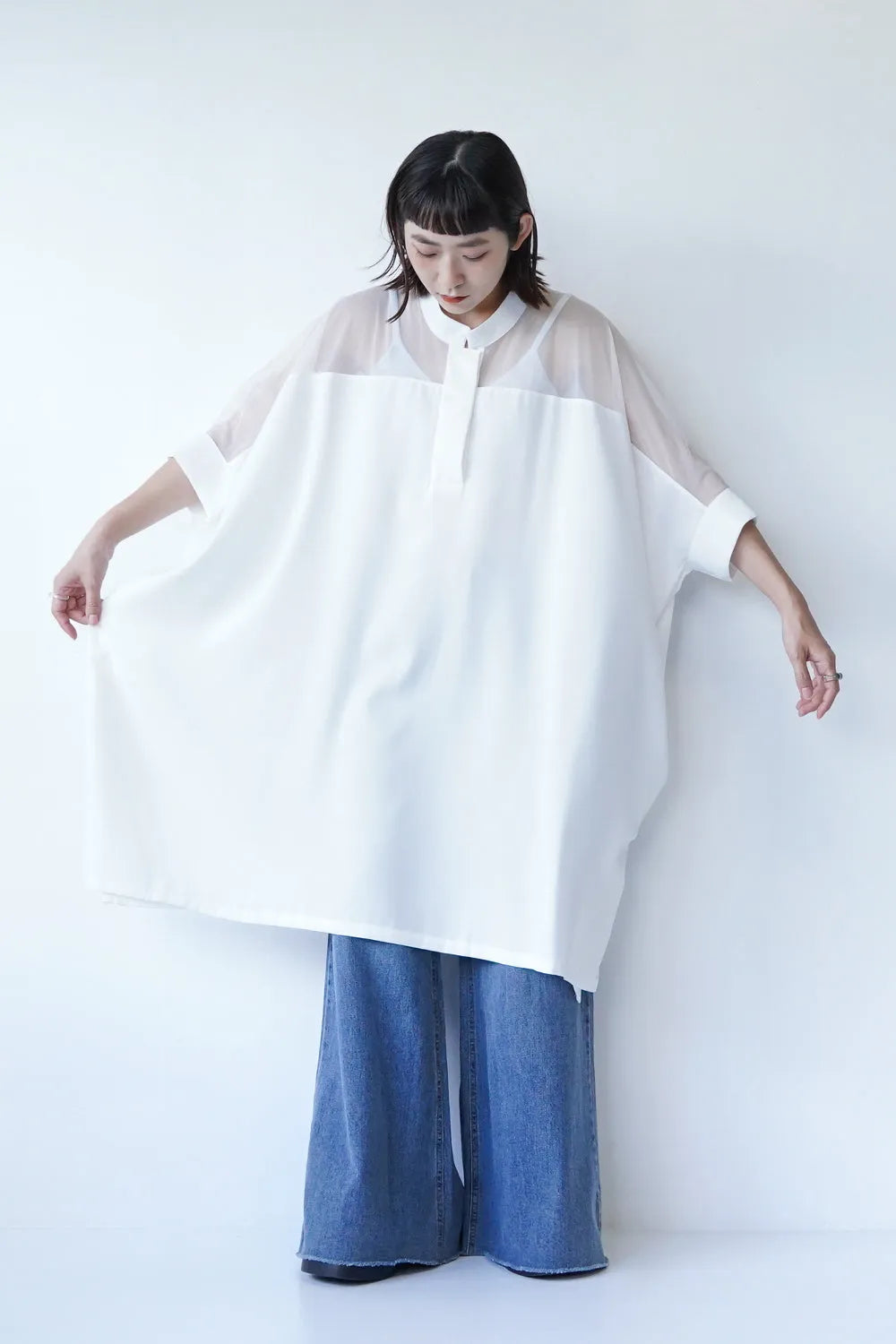 ヨークシアー切替ドルマンチュニックワンピース