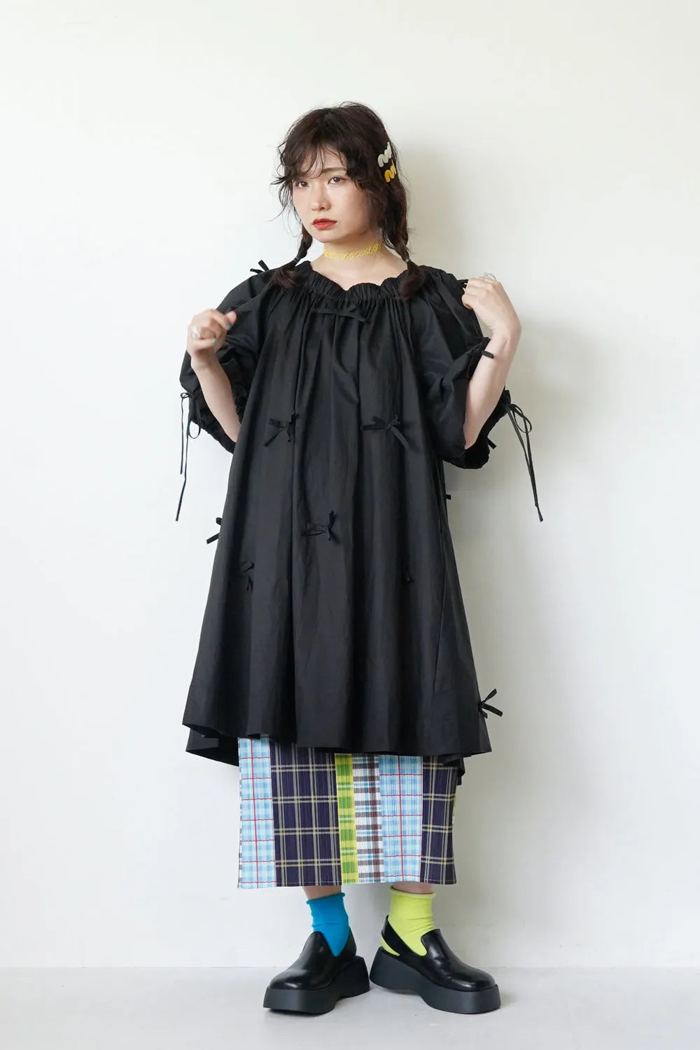 ランダムりぼん ギャザーチュニックワンピース