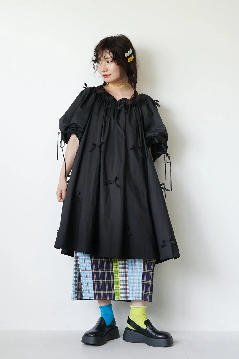 ランダムりぼん ギャザーチュニックワンピース