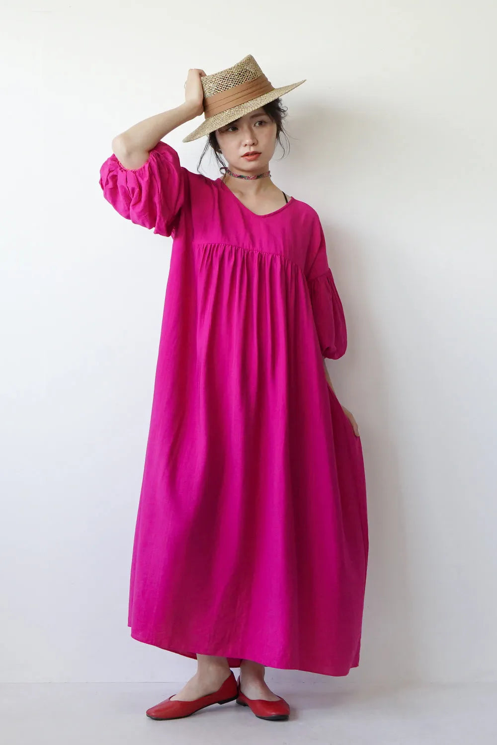 袖ボリュームワンピース