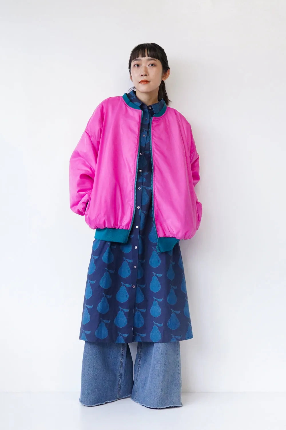 【LILA n’ citta】格子柄キルティングブルゾン