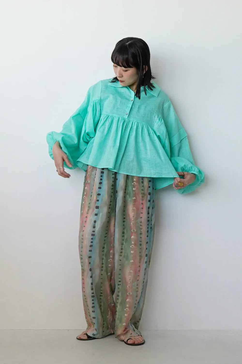 【LILA n' citta】ギャザー袖プルオーバー