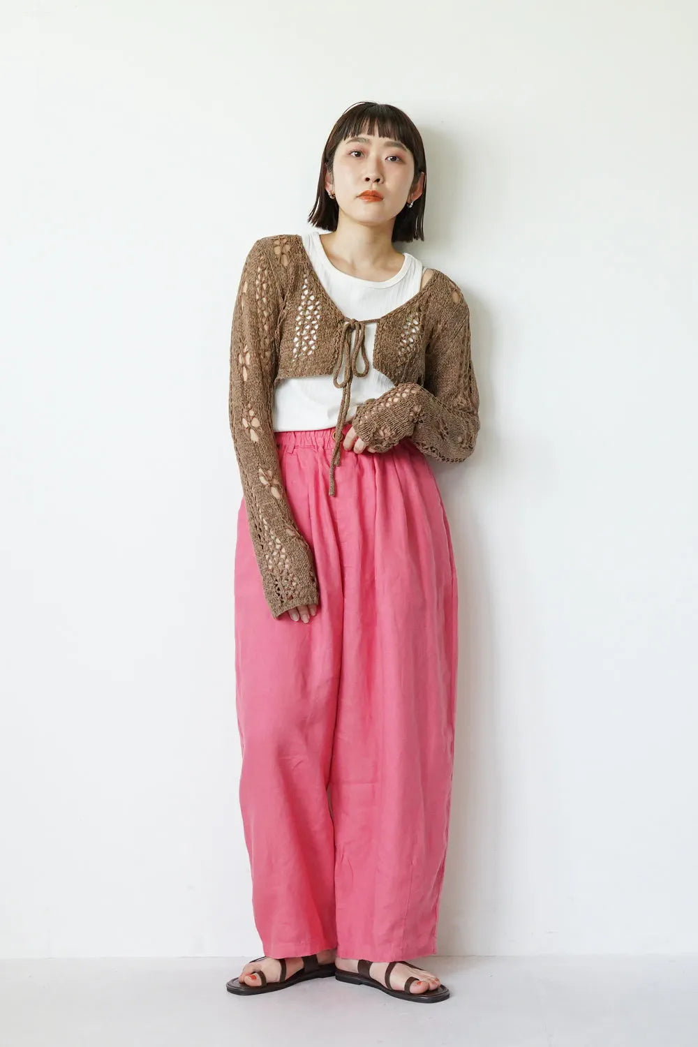 ローゲージボレロニットカーデ