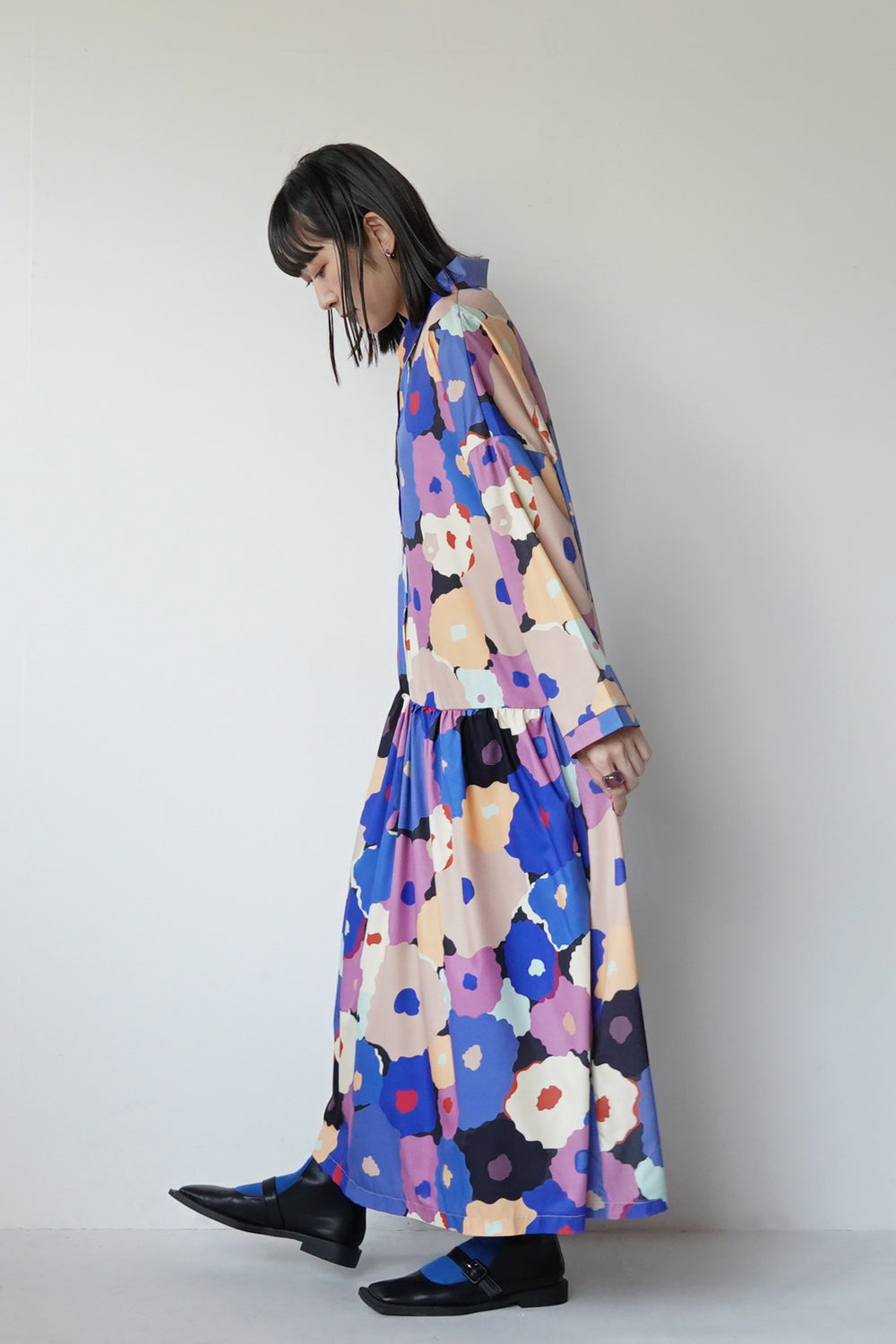 パステルカラー　パープル　花柄ワンピース 楽天市場】花柄（カラーパープル）（ワンピース｜レディース
