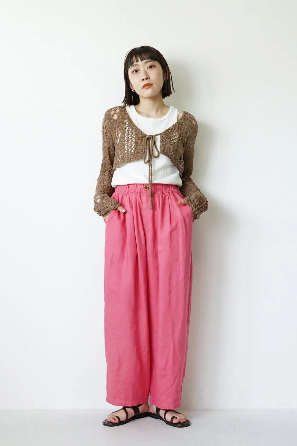 2タックワイドリネンパンツ