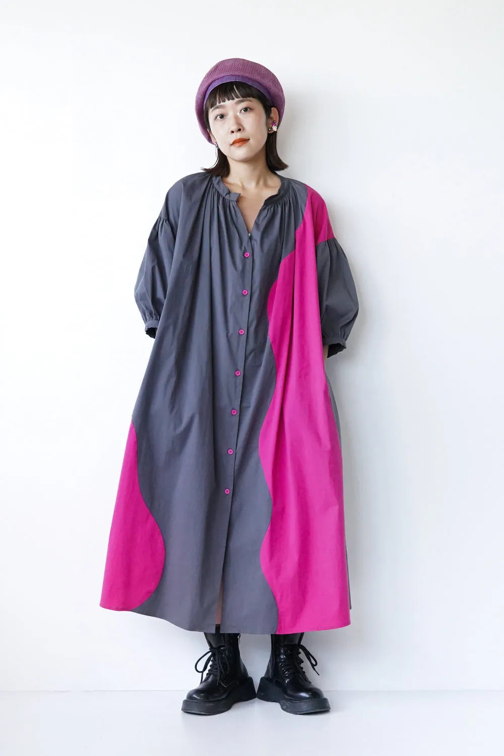 【LILA n' citta】配色ワンピース