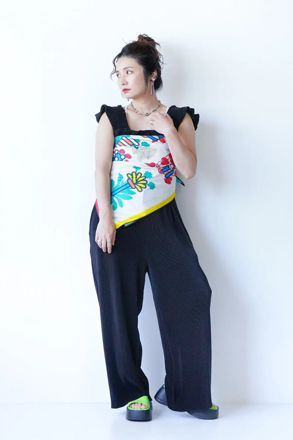 リバーシブル大判スカーフ