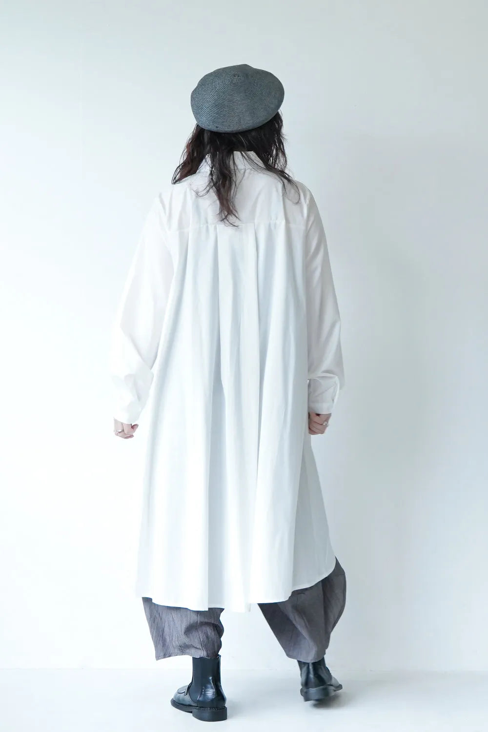 レイヤードデザインシャツワンピース