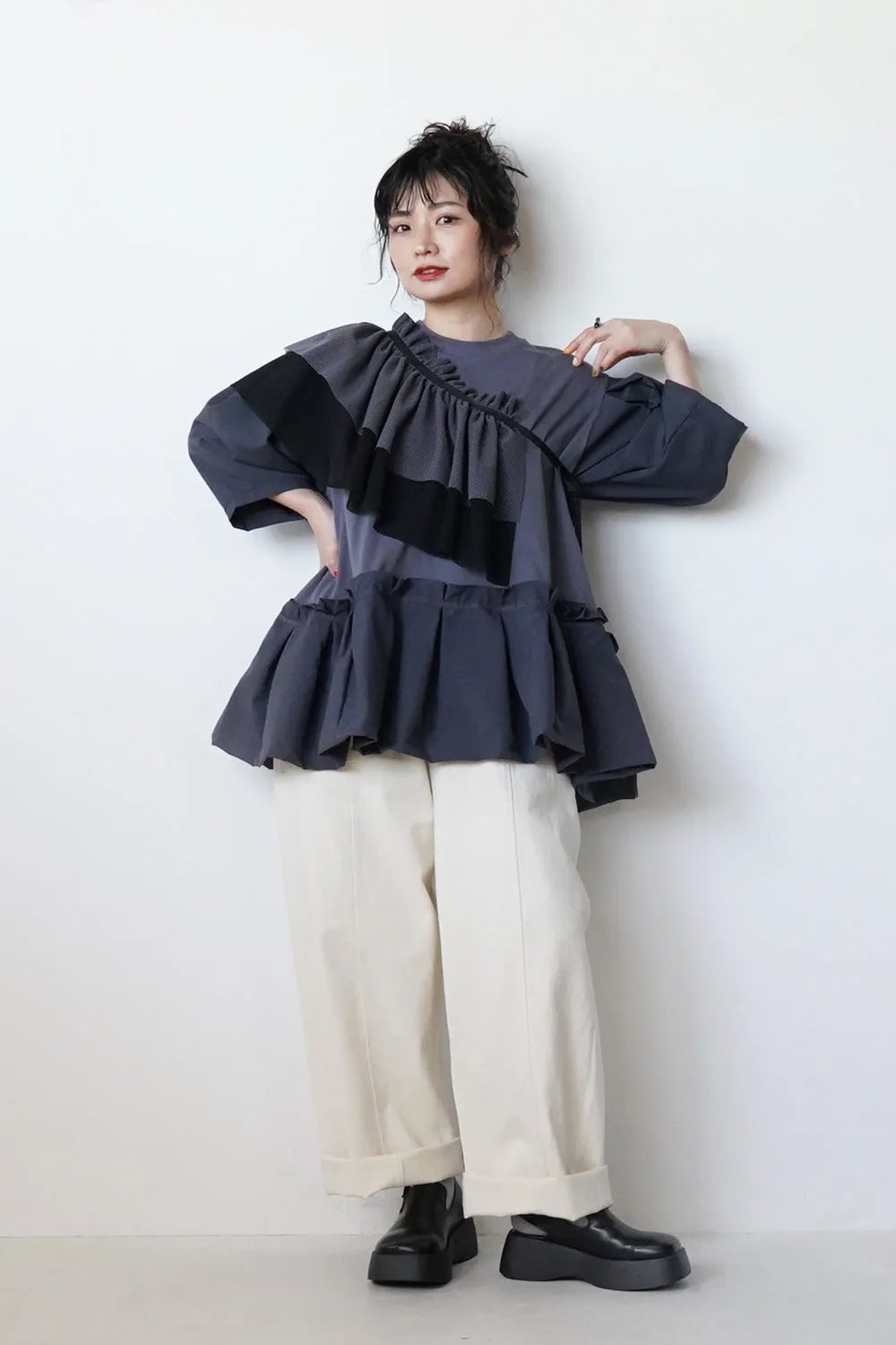 【nunuforme 】チェンジフリルTee