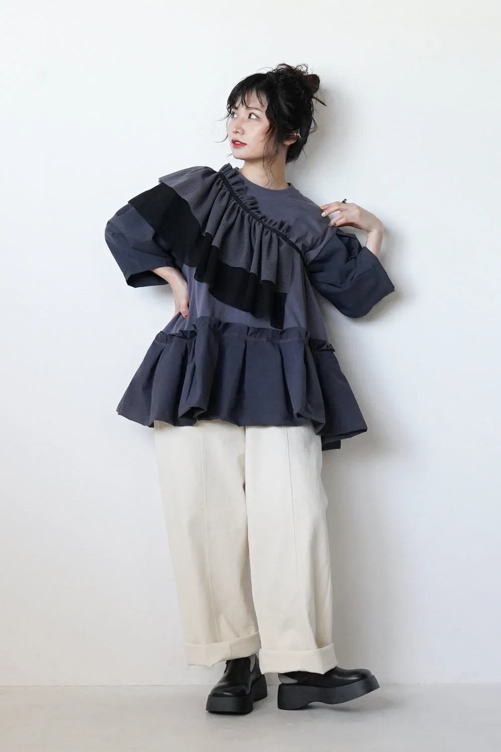【nunuforme 】チェンジフリルTee