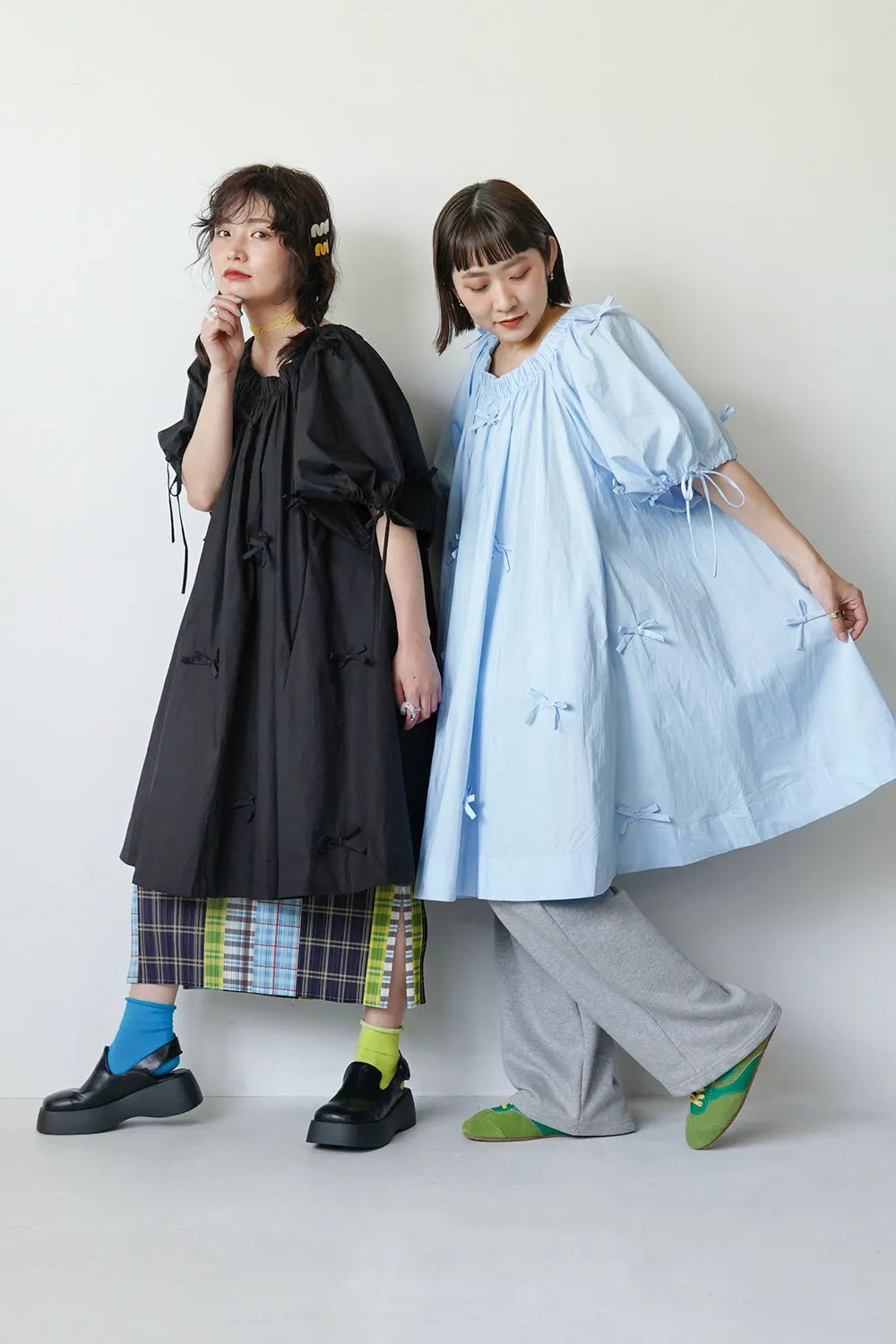 ランダムりぼん ギャザーチュニックワンピース