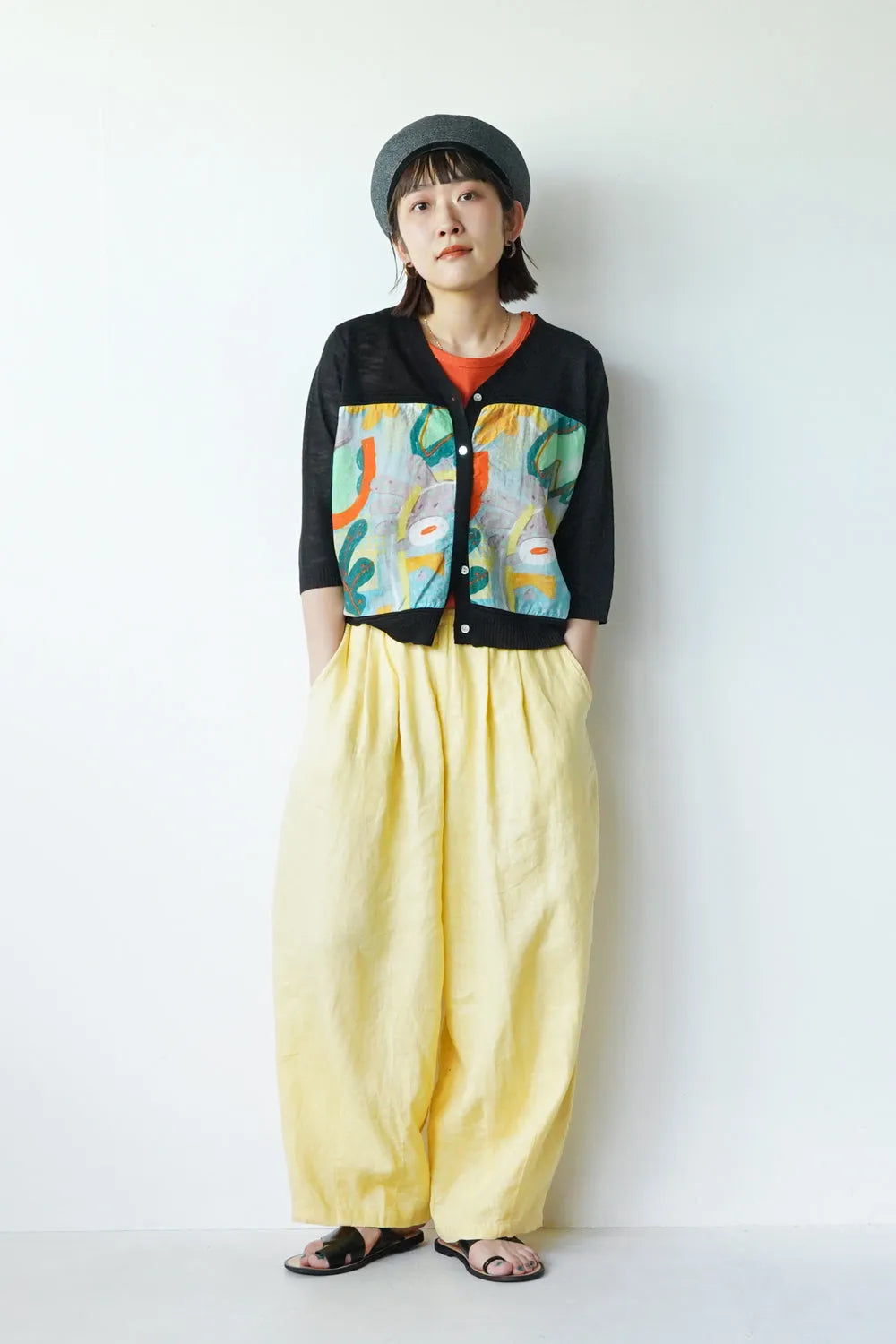 2タックワイドリネンパンツ