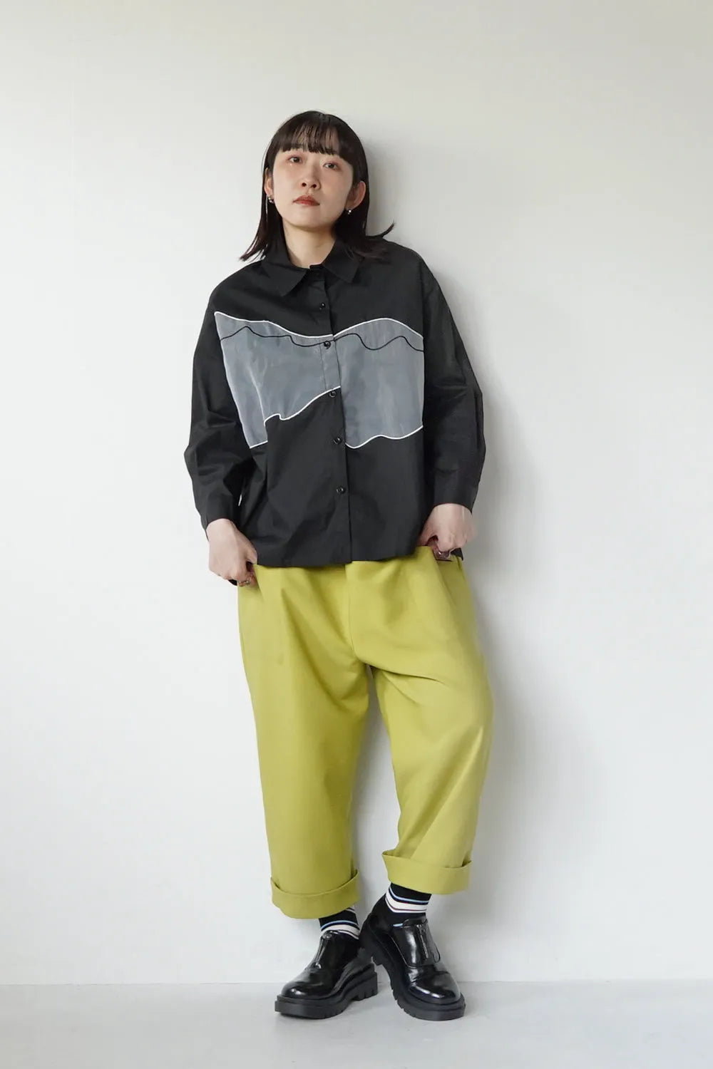 【LILA n’ citta】ヨークポケットストレッチパンツ