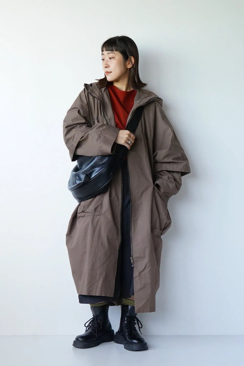 モックネックニットソー