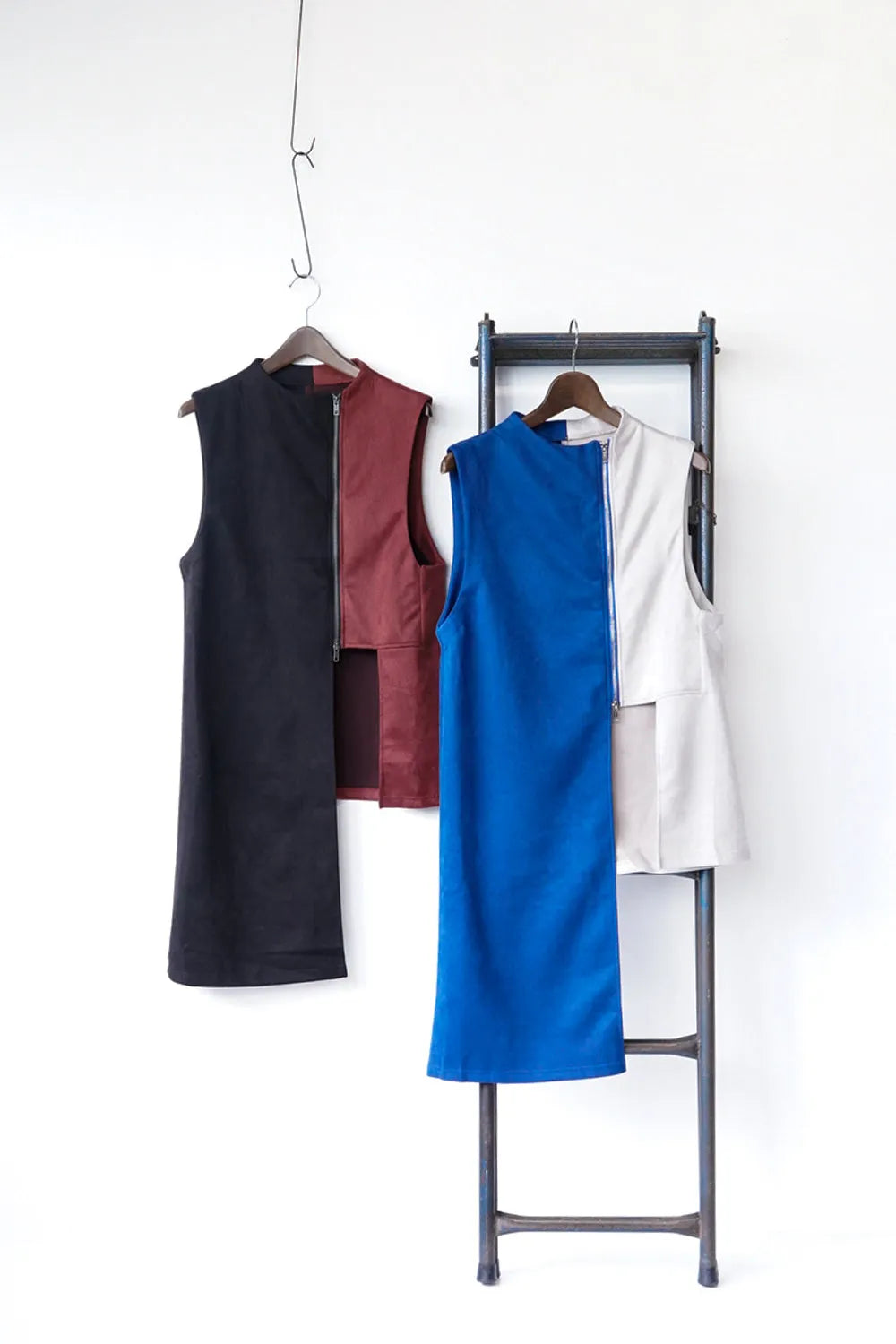 【LILA n’ citta】フェイクスエード配色ベスト