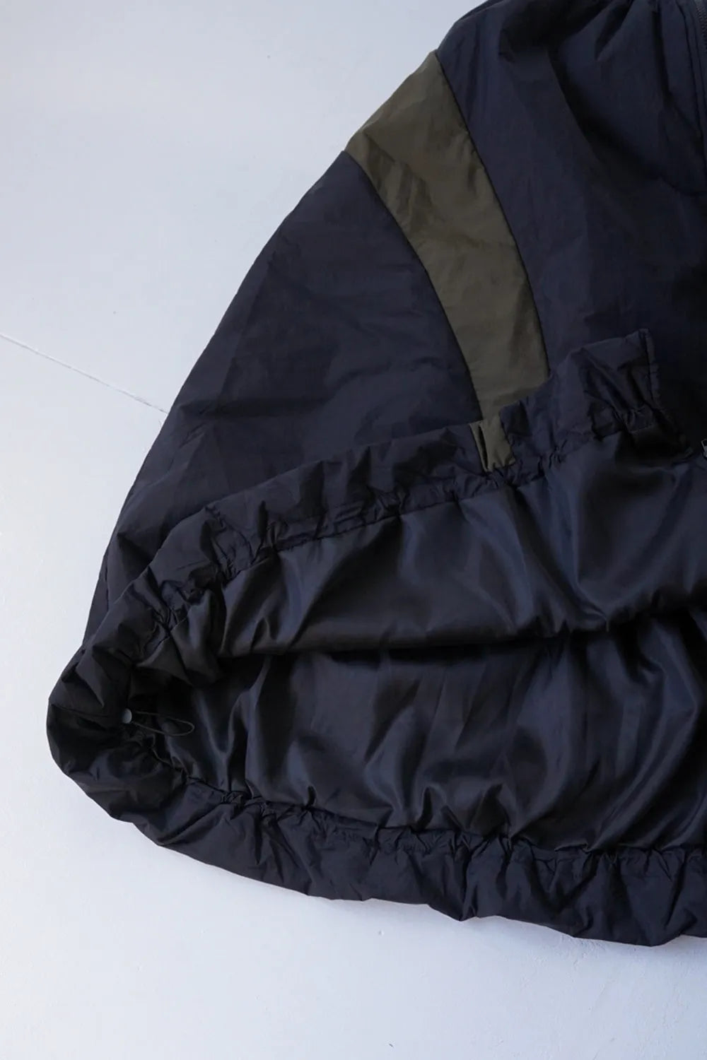 サイドラインフロントジップ中綿バルーンスカート