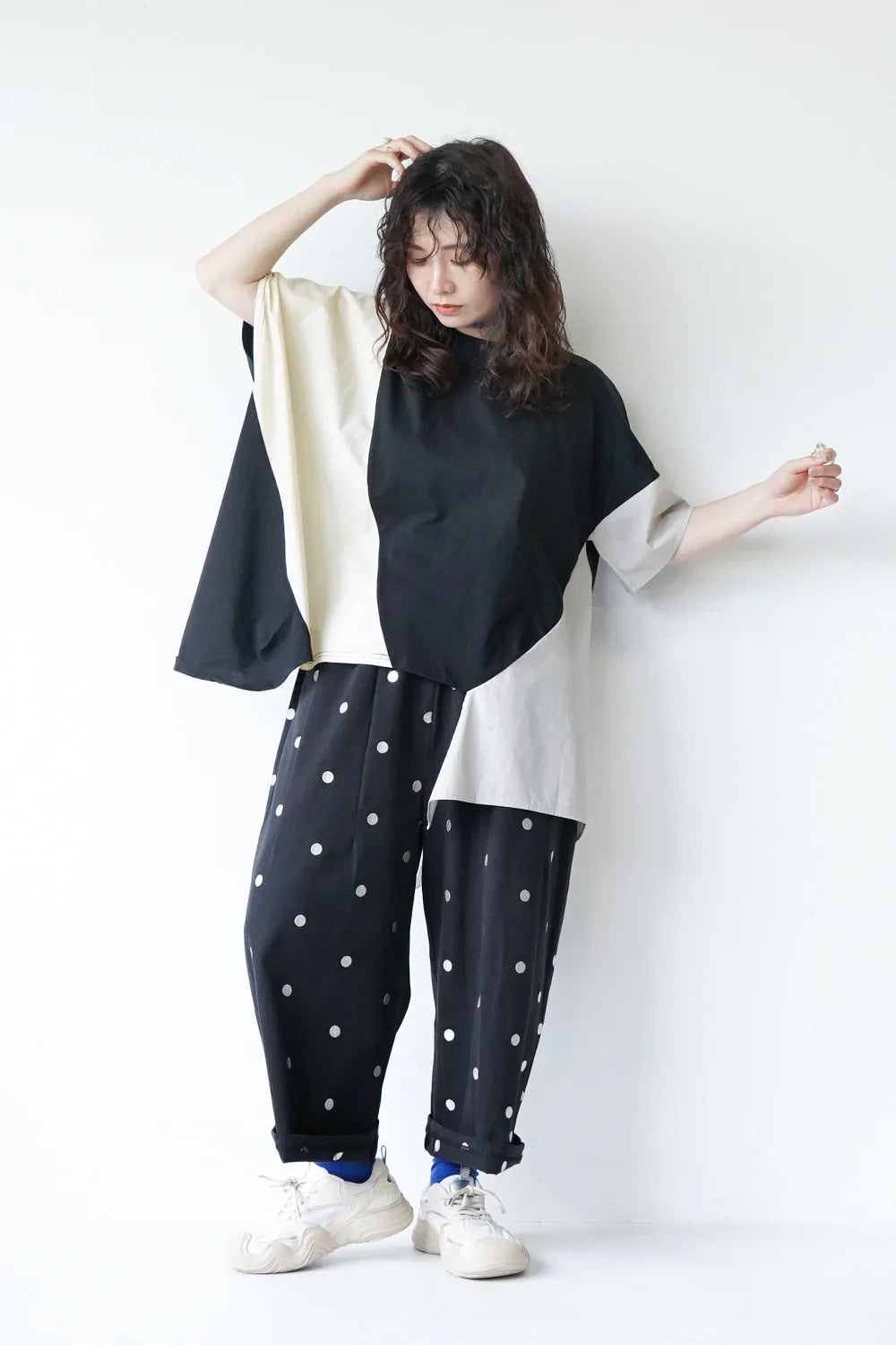 【MICALLE MICALLE】3配色ワイドカットソー