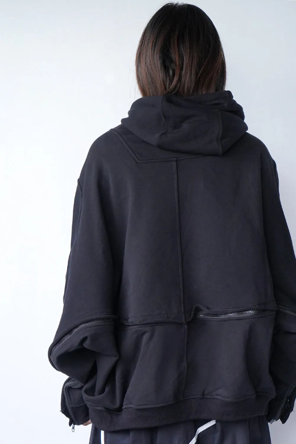 アレンジジップ変形パーカ