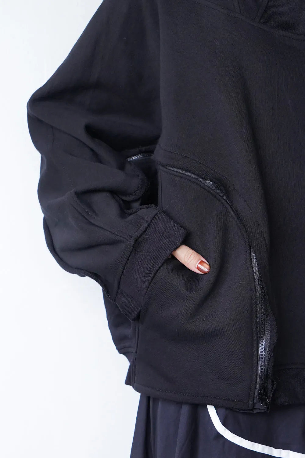 アレンジジップ変形パーカ