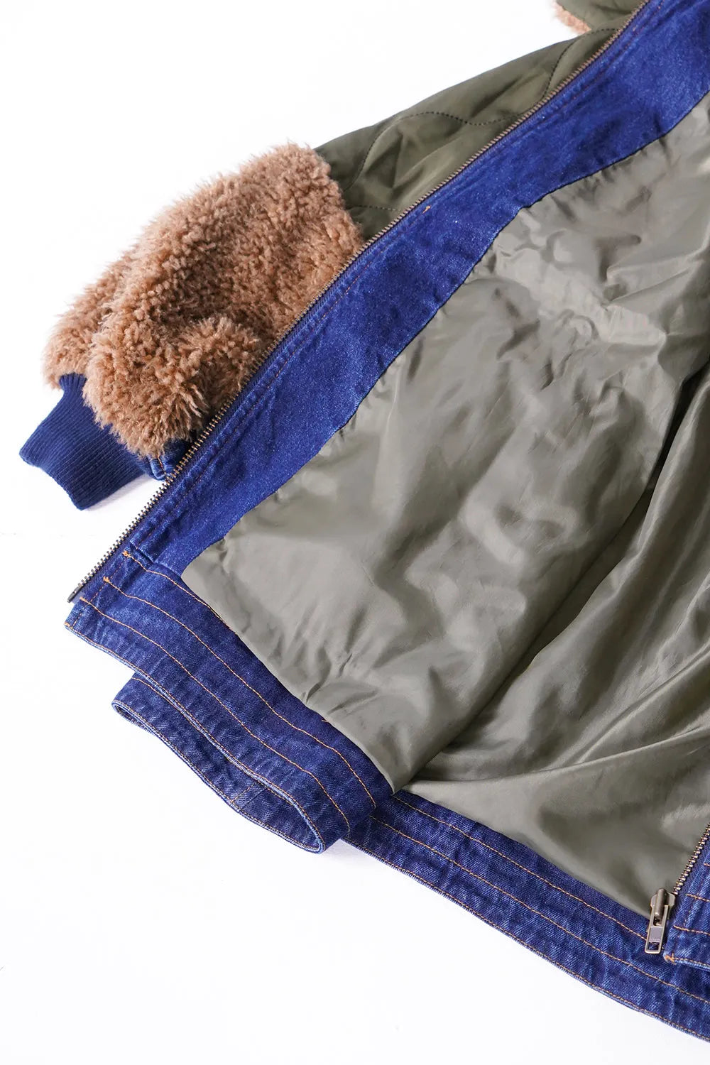 ボアMIXデニムジャケット