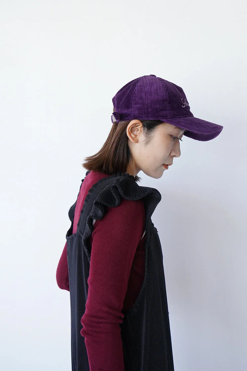 ロゴ入りコーデュロイボールキャップ