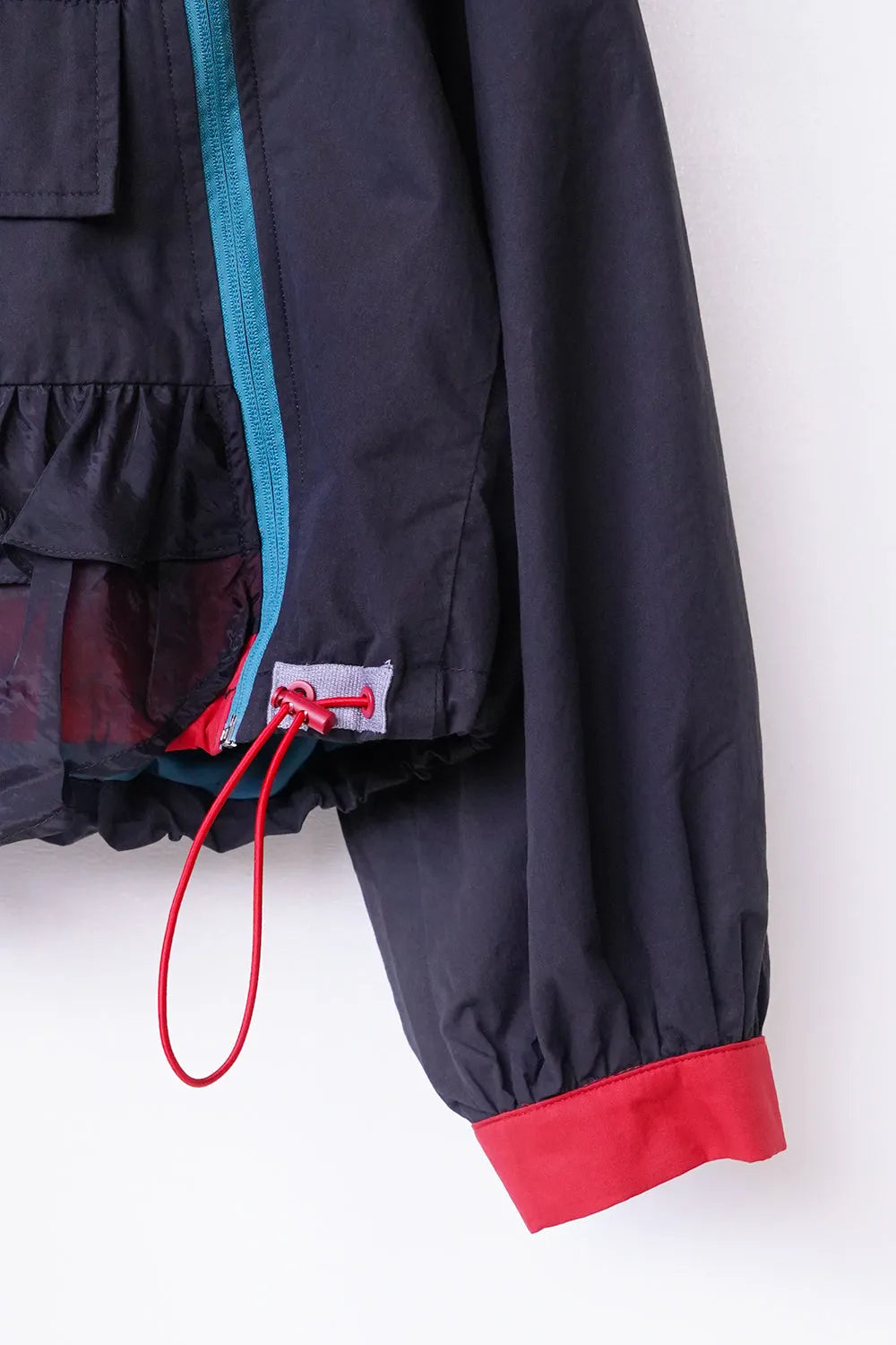 配色ダブルジップパーカ