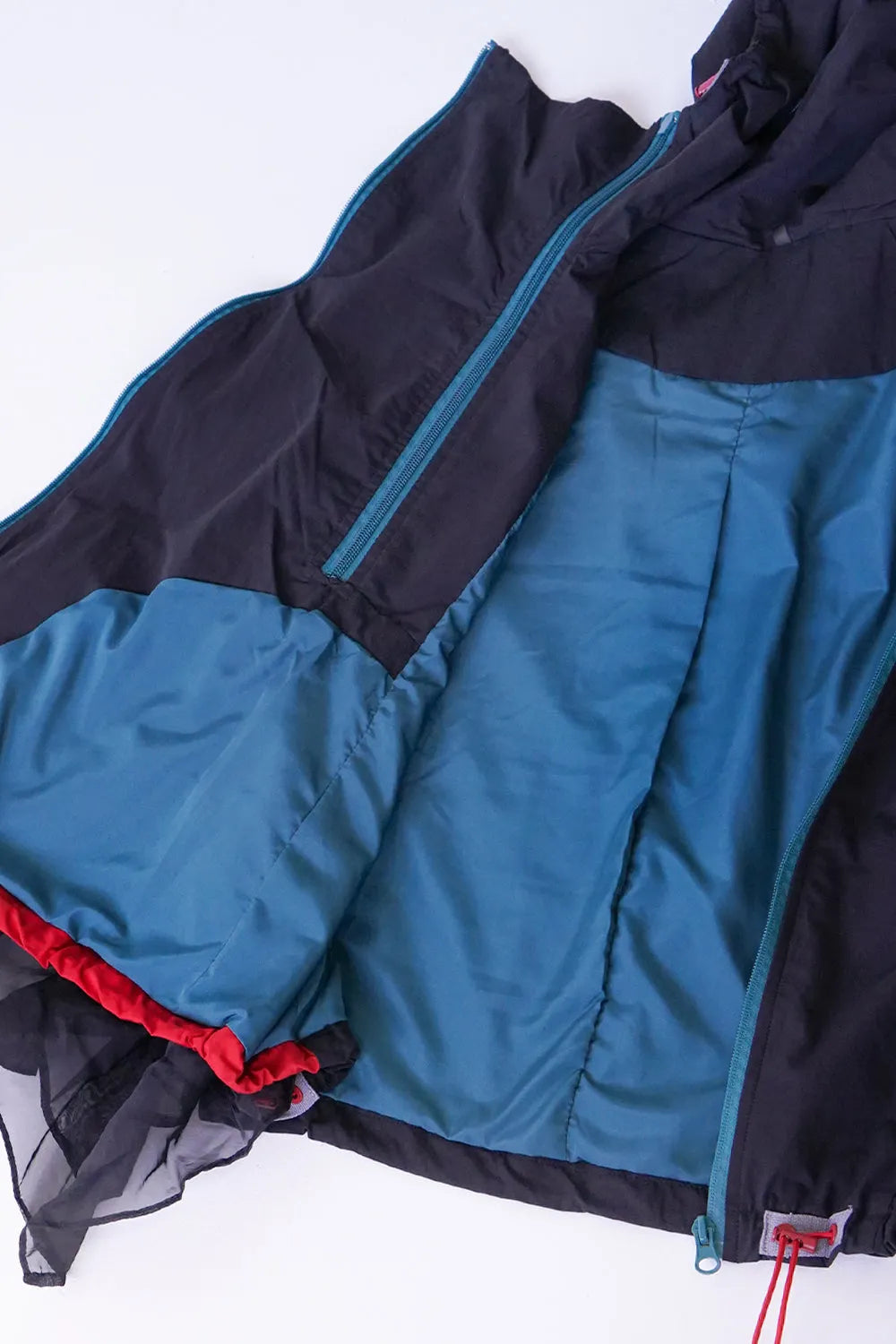 配色ダブルジップパーカ