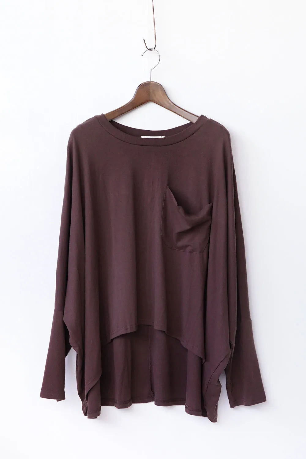 フリンジスヌード付きワイドプルオーバー