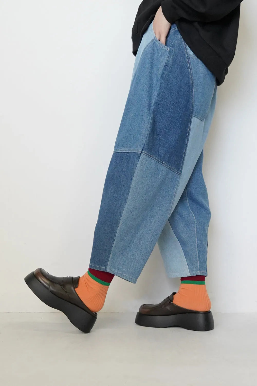 3配色ラインソックス