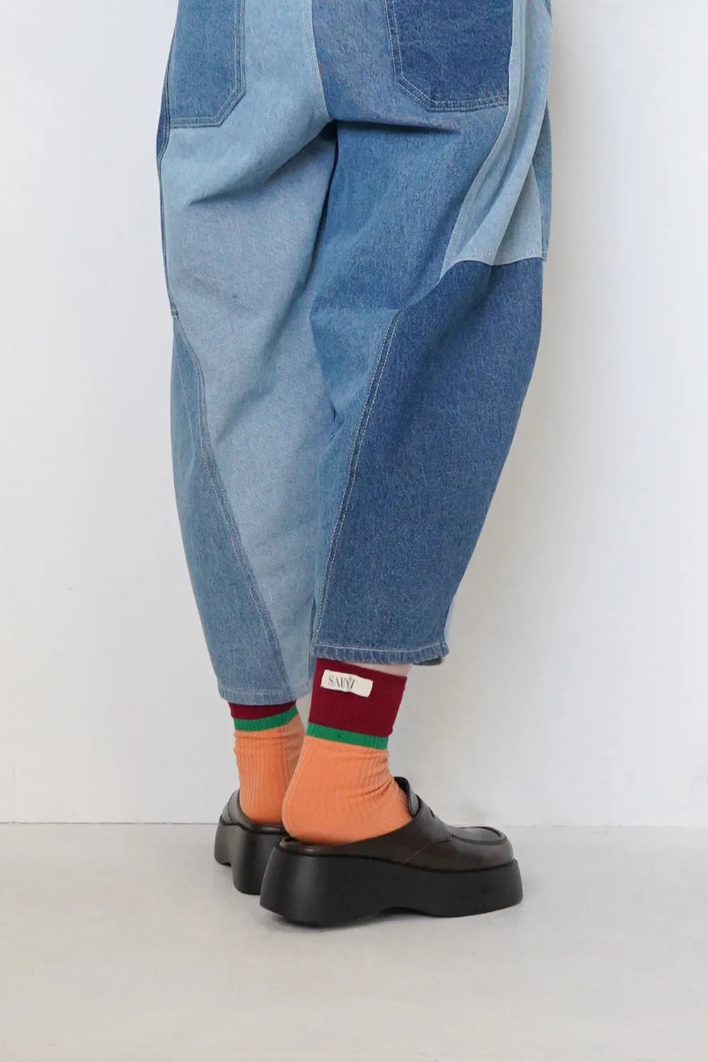 3配色ラインソックス