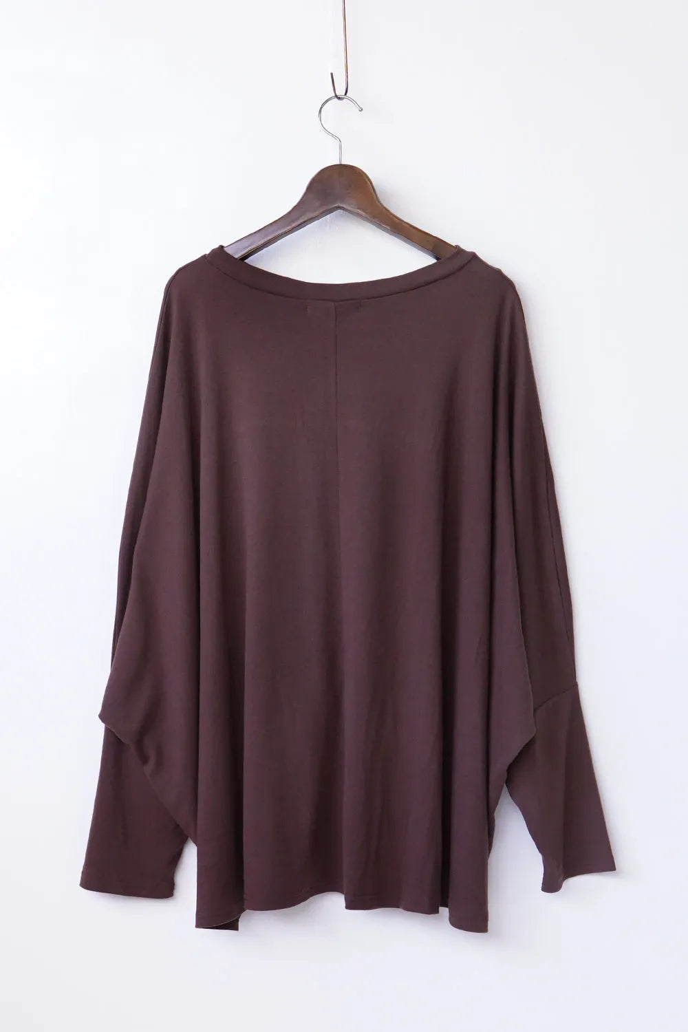 フリンジスヌード付きワイドプルオーバー