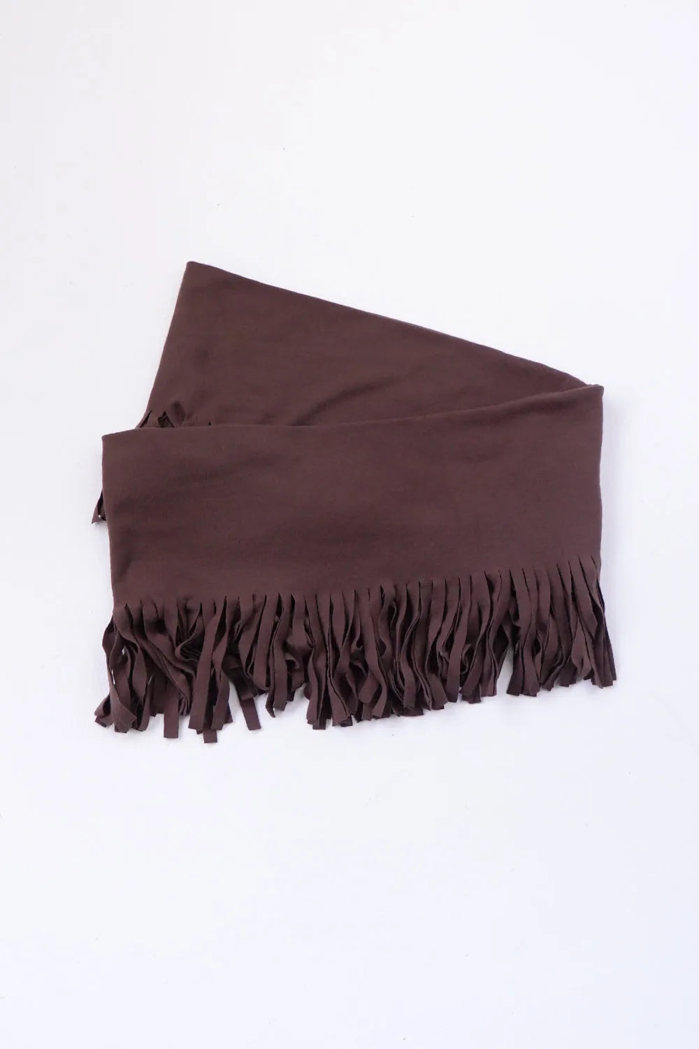 フリンジスヌード付きワイドプルオーバー