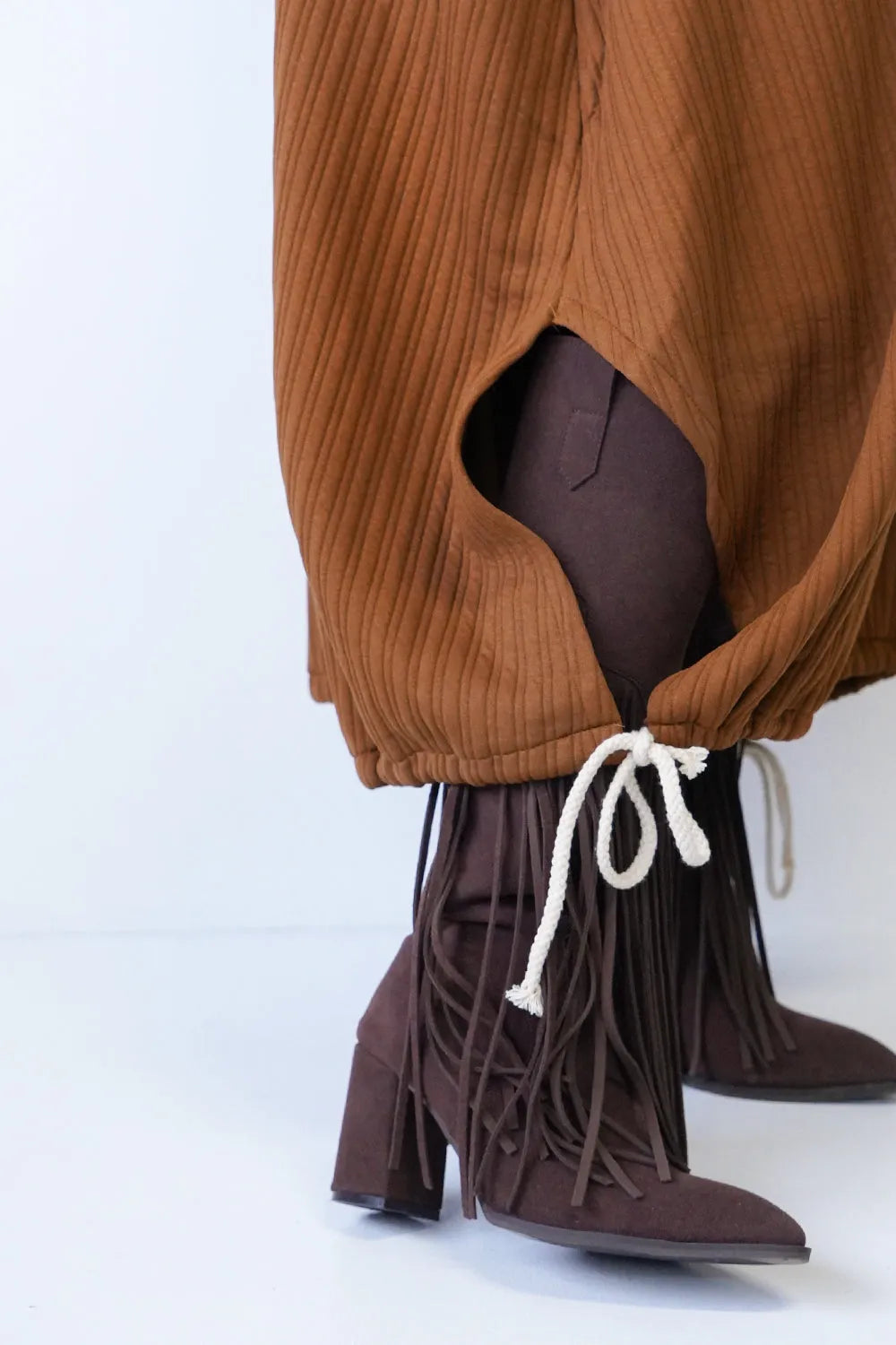 ハイネックフードビッグパーカワンピース