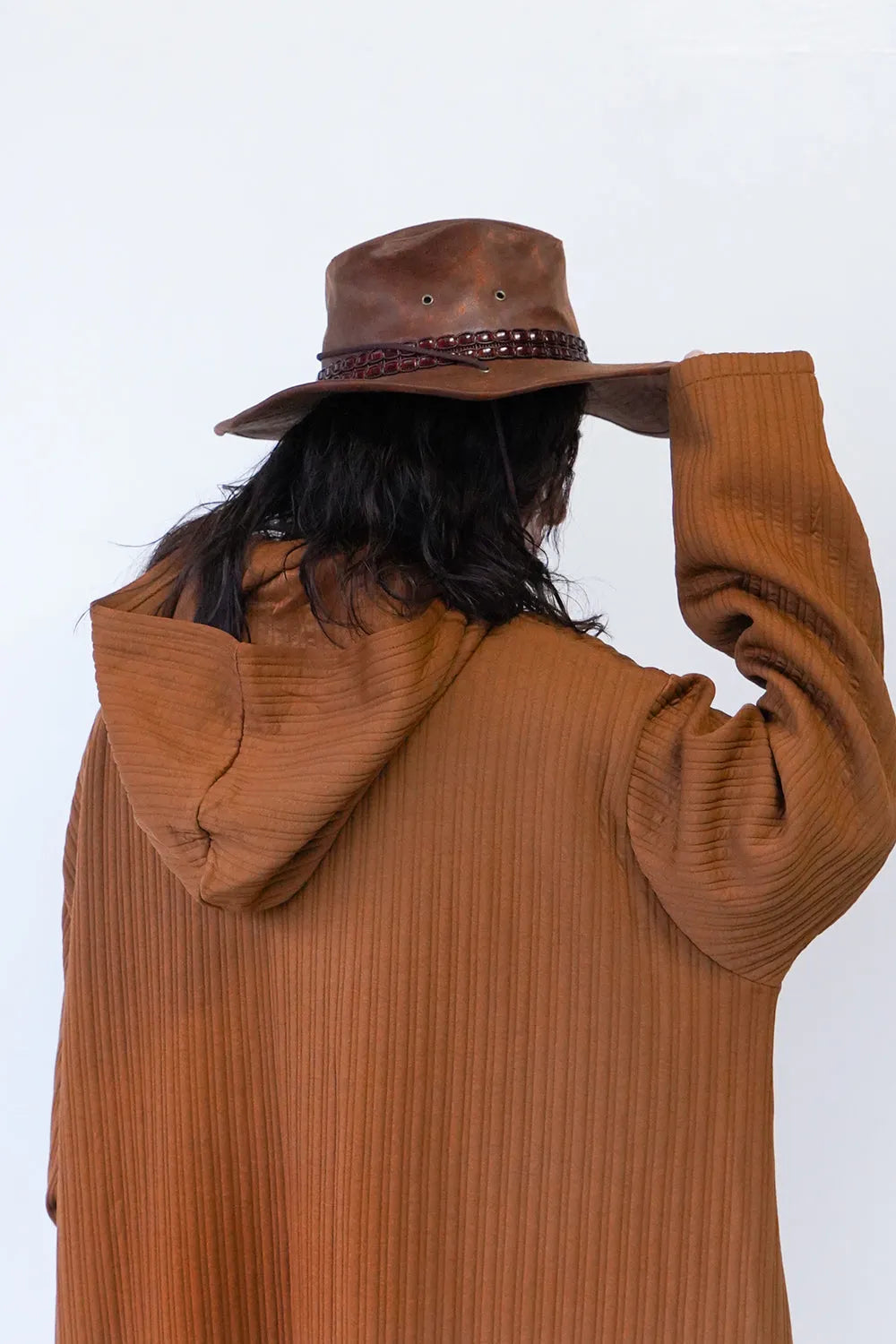 ハイネックフードビッグパーカワンピース