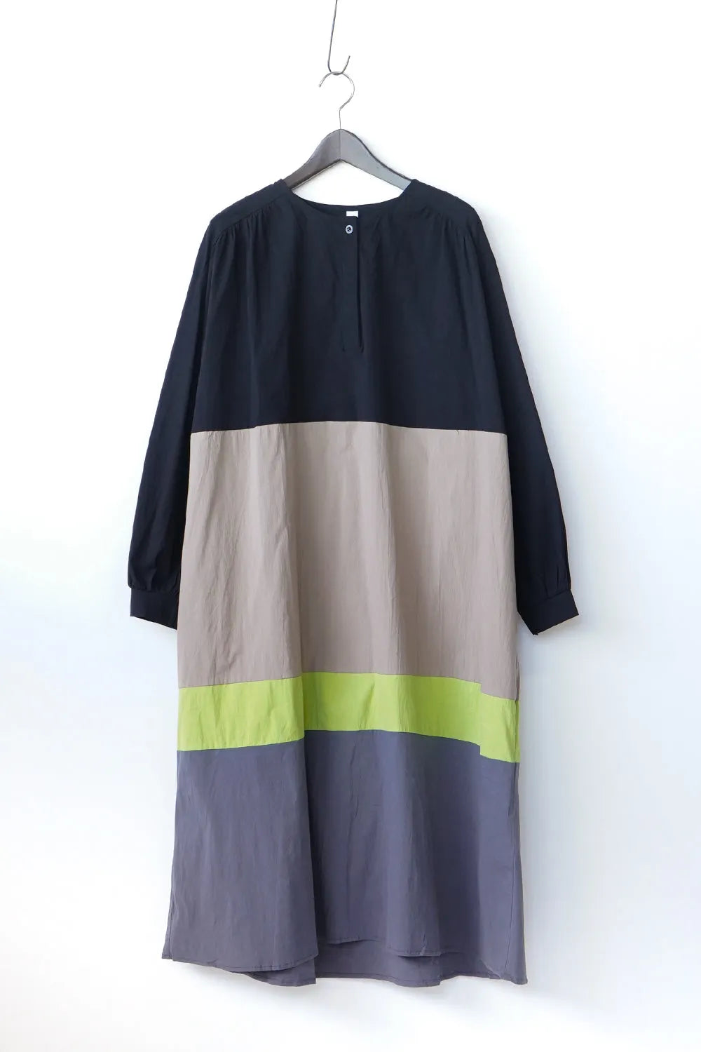 4配色切替フレアワンピース